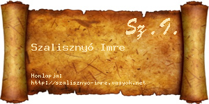 Szalisznyó Imre névjegykártya